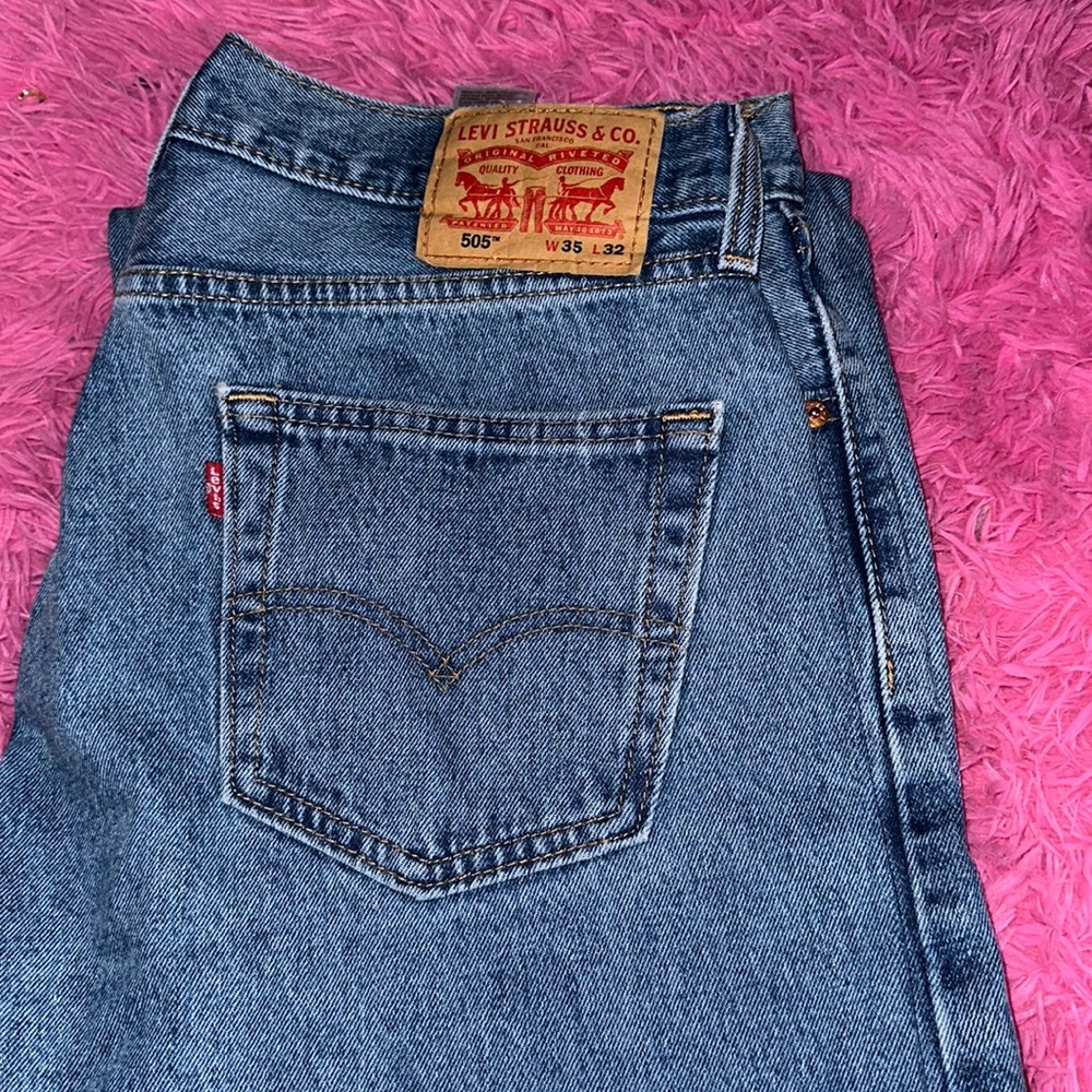 Levi’s 505 brand new blue jeans 35x32